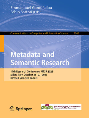 cover image of Metadata and Semantic Research